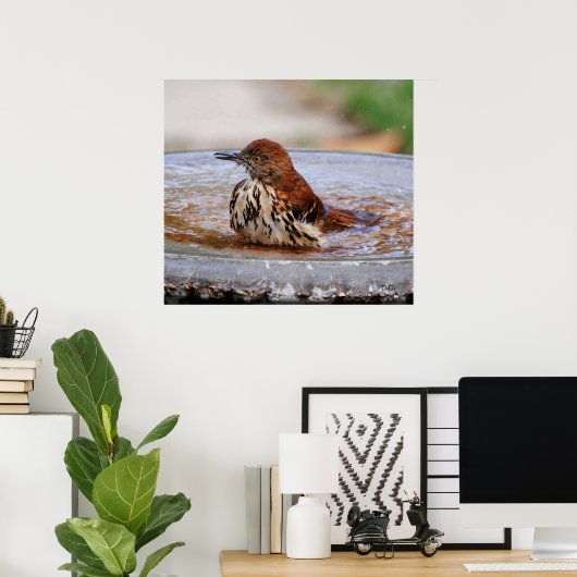 ウッドツグミ ポスター (ホームオフィス)