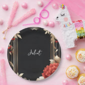 ウッドツリーバ素朴ンファームアーチブライダルシャワー ペーパープレート (パーティー)