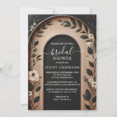 ウッドツリーバ素朴ンファームアーチブライダルシャワー 招待状 (正面)