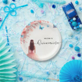 ウッドツリーピンクガーリーさくらんぼブロッサムキンセアニェラ ペーパープレート (パーティー)