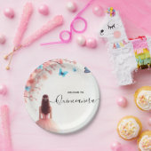 ウッドツリーピンクガーリーさくらんぼブロッサムキンセアニェラ ペーパープレート (パーティー)