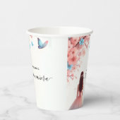 ウッドツリーピンクガーリーさくらんぼブロッサムキンセアニェラ 紙コップ (左)