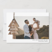 ウッドツリー素朴オーナメントフォトクリスマス シーズンカード (正面)