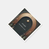 ウッドツリー ラスティック バーン ファーム アーチ ブライダルシャワー スタンダードカクテルナプキン (角)