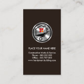 ウッドティンバープラカードホームホイールバロウ 名刺 (裏面)