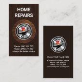 ウッドティンバープラカードホームホイールバロウ 名刺 (正面/裏面)