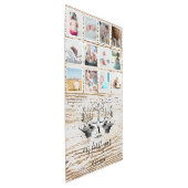 ウッドディアベイビーのファーストイヤー写真コラージュ メタルプリント (3/4)