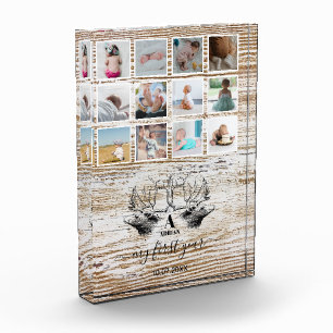 ウッドディアーベビーの初年度フォトコラージュ フォトブロック