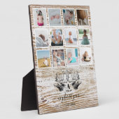 ウッドディアーベビーの初年度フォトコラージュ フォトプラーク (側面)