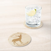 ウッドディアー紙コースター ラウンドペーパーコースター (インサイチュ)