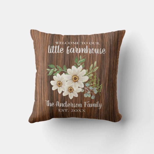 ウッドデイジーファミリーネームエスト結婚ズファームハウス  クッション (裏面)