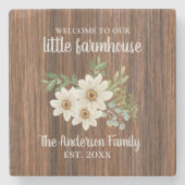 ウッドデイジーファミリーネームエスト結婚ズファームハウス ストーンコースター (正面)