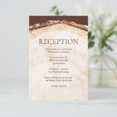 ウッドデザインツリーリング素朴ウェディングレセプション エンクロージャーカード (スタンド正面)