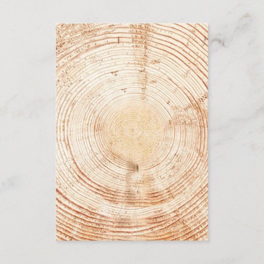 ウッドデザインツリーリング素朴ウェディングレセプション エンクロージャーカード (裏面)