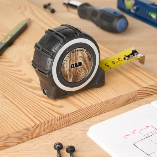 ウッドデザインパーソナライズされたパパ メジャー (ウッドワーク)
