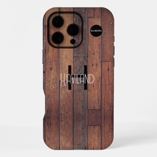 ウッドデザイン携帯電話ケースHAMbWG iPhoneケース (裏面)