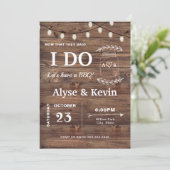 ウッドデッキの妖精のランタン　私はＢＢＱします 招待状 (スタンド正面)