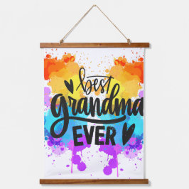 ウッドトッピングのウォールアート 吊り下げ型タペストリー