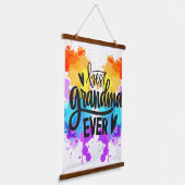 ウッドトッピングのウォールアート 吊り下げ型タペストリー (傾斜あり)