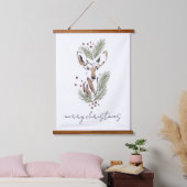 ウッドトッピングクリスマスホリデーディアブーシュ 吊り下げ型タペストリー (寝室)