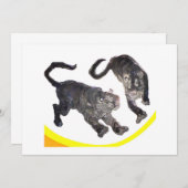 ウッドトッピング壁タペストリー2タイガースjGibney Zazzle 招待状 (正面/裏面)