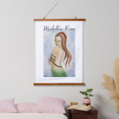 ウッドトップウォーター色マーメイドウォールタペストリー 吊り下げ型タペストリー (寝室)