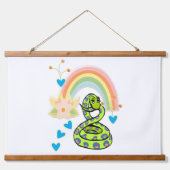 ウッドトップウォールタペストリースネークレインボー 吊り下げ型タペストリー (正面)