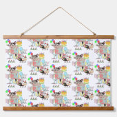 ウッドトップウォールタペストリーポッサム誕生日 吊り下げ型タペストリー (正面)