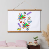 ウッドトップウォールタペストリー新学期クール: 吊り下げ型タペストリー (寝室)