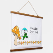 ウッドトップウォールタペストリ素晴らしー曇り日！ 吊り下げ型タペストリー (傾斜あり)