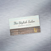 ウッドトリム金ゴールドブラシ美しいサロン マグネット名刺 (インサイチュ)
