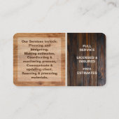 ウッドトー素朴ン契約者ロゴ名刺 名刺 (裏面)