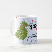 ウッドドラゴンブルー コーヒーマグカップ (正面左)