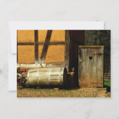 ウッドド素朴アハートカントリーウェディング招待状 招待状 (裏面)