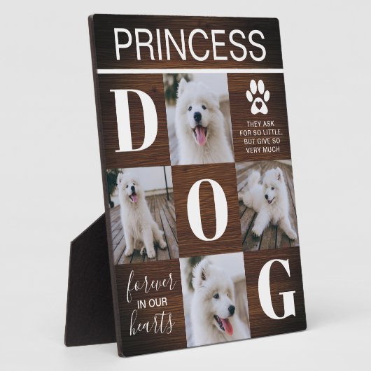 ウッドド素朴ッグ記念写真 フォトプラーク (側面)