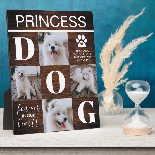 ウッドド素朴ッグ記念写真 フォトプラーク (側面)