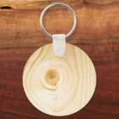 ウッドナチュラルブラウンテクスチャスタイルファッションアートクレート キーホルダー (正面)