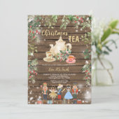 ウッドナツクラッカークリスマステアブライダルシャワーパーティー 招待状 (スタンド正面)