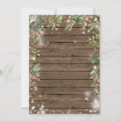 ウッドナツクラッカークリスマステアブライダルシャワーパーティー 招待状 (裏面)