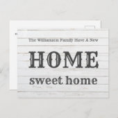 ウッドニューホームスイートホーム|モービングアナウンスメント ポストカード (正面/裏面)