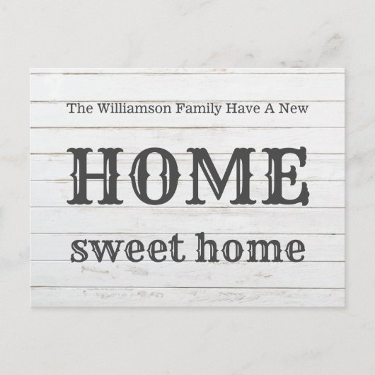 ウッドニューホームスイートホーム|モービングアナウンスメント ポストカード (正面)