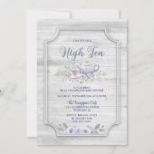 ウッドハイ素朴ティー赤ちゃんシャワー 招待状 (正面)