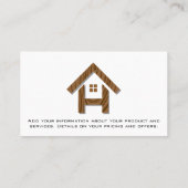 ウッドハウスロゴ |ビルダー大工 名刺 (裏面)