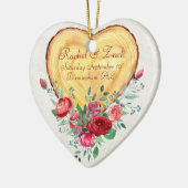 ウッドハートとバラカントリーラブ セラミックオーナメント (左)