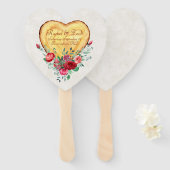 ウッドハートとバラカントリーラブ ハンドファン (正面&裏面)