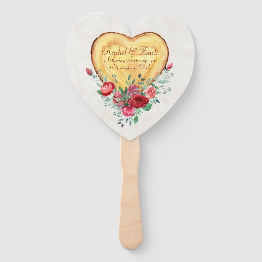 ウッドハートとバラカントリーラブ ハンドファン (正面)