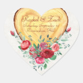 ウッドハートとバラカントリーラブ ハートシール (正面)