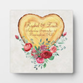 ウッドハートとバラカントリーラブ フォトプラーク (正面)