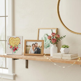 ウッドハートとバラカントリーラブ フォトプラーク