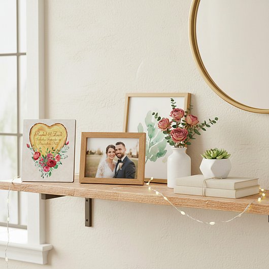 ウッドハートとバラカントリーラブ フォトプラーク